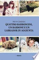Quattro barboncini, un barbone e un labrador in aggiunta