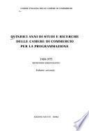 Quindici anni di studi e ricerche delle camere di commercio per la programmazione, 1960-1975