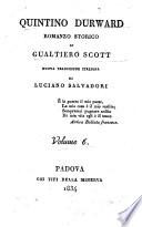 Quintino Durward romanzo storico di Gualtiero Scott