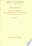 Quinto contributo alla storia degli studi classici e del mondo antico