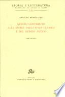 Quinto contributo alla storia degli studi classici e del mondo antico