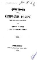 Quistione della Compagnia di Gesu esposta al popolo