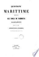 Quistioni marittime spettanti all'isola di Sardegna