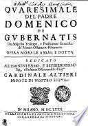 QVARESIMALE DEL PADRE DOMENICO DE GVBERNATIS