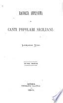 Raccolta amplissima di canti popolari siciliani