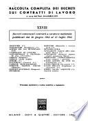 Raccolta completa dei decreti sui contratti di lavoro