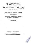 Raccolta d'autori italiani che trattano del moto dell'acque