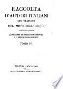 Raccolta d'autori italiani che trattano del moto dell'acque