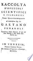 Raccolta d'opusculi scientifici, e filologici (pubblicata da Angelo Calogera)