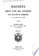 Raccolta degli atti del governo di S.M. il Re di Sardegna dall'anno 1814 a tutto il 1832