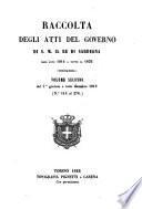 Raccolta degli atti del governo di S.M. il re di Sardegna dall'anno 1814 a tutto il 1832