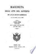 Raccolta degli atti del governo di S.M. il re di Sardegna dall'anno 1814 a tutto il 1832
