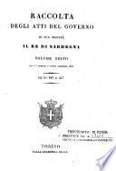 Raccolta degli atti del Governo di Sua Maesta il re di Sardegna