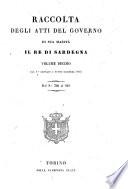 Raccolta degli atti del governo