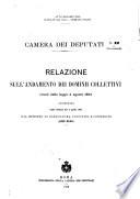 Raccolta degli atti stampati per ordine della Camera documenti