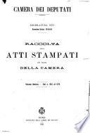 Raccolta degli atti stampati per ordine della Camera documenti