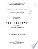 Raccolta degli atti stampati per ordine della Camera legislatura 13