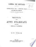 Raccolta degli atti stampati per ordine della Camera legislatura 13