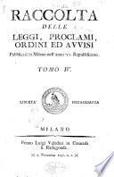 Raccolta degli ordini ed avvisi stati pubblicati dopo il cessato governo austriaco. Tomo 1 [-7]
