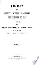 Raccolta dei decreti, avvisi, proclami, bullettini ec., ec. emanati dal governo provisorio, dai diversi comitati e da altri
