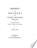 Raccolta dei decreti del governo provvisorio bresciano e di altre carte pubblicate a quell'epoca colle stampe