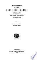 Raccolta dei più celebri poemi eroi-comici Italiani con cenni biografici su i respettivi autori