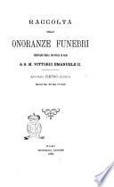 Raccolta delle onoranze funebri tributate nella provincie di Bari a S. M. Vittorio Emanuele 2. Pietro Mossa