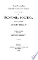 Raccolta delle più pregiate opere moderne italiane e straniere di economia politica