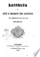 Raccolta di atti e decreti del governo