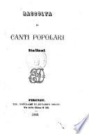 Raccolta di canti popolari italiani