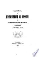 Raccolta di disposizioni di massima per le amministrazioni finanziere di Sicilia Vol.2