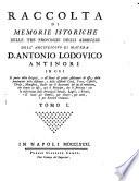 Raccolta Di Memorie Istoriche Delle Tre Provincie Degli Abruzzi