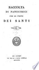 Raccolta di panegirici per le feste dei Santi