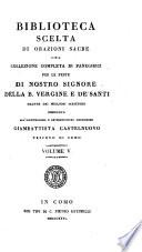 Raccolta di panegirici per le feste della Beata Vergine