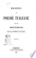 Raccolta di poesie italiane ad uso delle Scuole pie per gli studenti di lettere