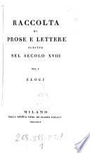 Raccolta di prose e lettere scritte nel secolo XVIII