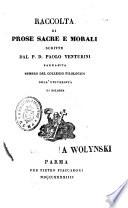 Raccolta di prose sacre e morali