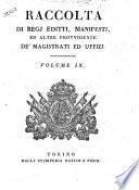 Raccolta di regj editti, manifesti, ed altri provvedimenti de' magistrati ed uffizj. Vol. 6 [-30]