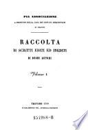 Raccolta di scritti editi ed inediti di buoni autori (per cura di Quirico Turazza)