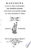 Raccolta di tutti gli ordini e proclamazioni del presente governo