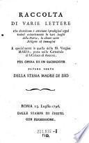 Raccolta di varie lettere