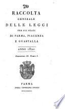Raccolta generale delle leggi per gli Stati di Parma, Piacenza e Guastalla