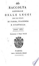 Raccolta generale delle leggi per gli Stati di Parma, Piacenza e Guastalla