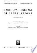 Raccolta generale di legislazione: Appendice di aggiornamento al 31 dicembre 1989