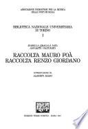 Raccolta Mauro Foà, Raccolta Renzo Giordano