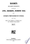 Raccolta per ordine cronologico di tutti gli atti