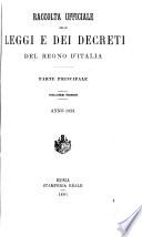 Raccolta ufficiale delle leggi e dei decreti del Regno d'Italia