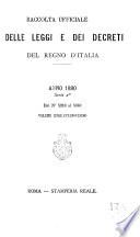 Raccolta ufficiale delle leggi e dei decreti del Regno d'Italia