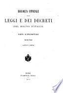 Raccolta ufficiale delle leggi e dei decreti del Regno d'Italia