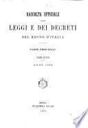 Raccolta ufficiale delle leggi e dei decreti del Regno d'Italia